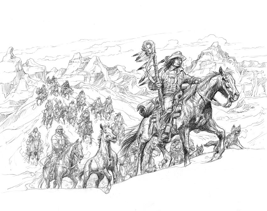 Amos et tribu - Crayonné inédit