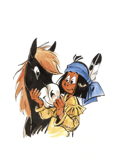 Portrait Yakari et Petit-Tonnerre